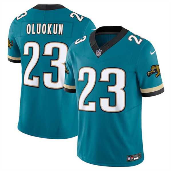 Men & Women & Youth Jacksonville Jaguars #23 Foye Oluokun Teal 2024 F.U.S.E. Prowler Throwback Vapor Limited Football Stitched Jersey->jacksonville jaguars->NFL Jersey